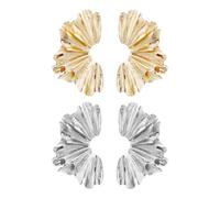 ZGDEIWGF 2 Paires De Boucles d'oreilles en Forme De Feuille De Ginkgo, Boucles d'oreilles en Métal en Forme D'Éventail, Boucles d'oreilles Tendance, Boucles d'oreilles À Fleurs pour Filles