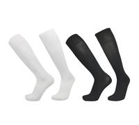 ZGDEIWGF 2 Paires De Chaussettes De Football Noires Et Blanches, Chaussettes Respirantes, Chaussettes Élastiques Confortables, Adaptées À L'Entraînement Et Aux Jeux De Football