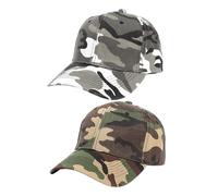 ZGDEIWGF 2 Pièces De Casquettes De Baseball Camouflage, Casquettes De Baseball Pour Enfants, Chapeau De Soleil Réglable À Pression, Chapeau De Soleil D'Extérieur, Chapeau Décontracté D'Été