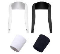 ZGDEIWGF 2 pièces de manches châle, 2 pièces de protège-poignets, manches châle intégrées, manches de protection solaire, manches de bras châle en soie glacée, manches de protection solaire d'été