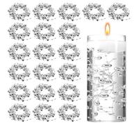 ZGDEIWGF 20Pcs Cordes De Fausses Perles, Flotteurs Décoratifs Argentés, Perles De Bougie Flottantes De 1,3 M, Perles De Décoration De Bougie, Accessoires De Décoration De Perles Bricolage