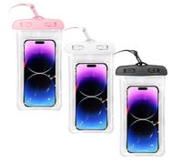 ZGDEIWGF 3 Pièces Sac Étanche pour Téléphone Portable, Sac pour Téléphone Portable De Plongée, Sac Étanche pour Téléphone Portable, Sac Étanche pour Écran Tactile, Sac Sec, Adapté Au Rafting, Au Surf