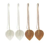 ZGDEIWGF 4 pièces Attaches de Rideaux, décoration bohème, Cordons de Rideaux, décoration de Rideaux, décoration d'intérieur, Accessoires de Meubles, décoration d'intérieur (Blanc, Kaki)