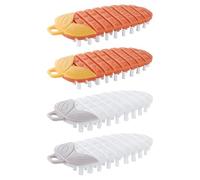 ZGDEIWGF 4 Pièces Brosse À Légumes Pliable, Brosse De Nettoyage De Fruits Et Légumes, Brosse À Joints De Carotte, Brosse À Légumes Suspendue, Brosse Alimentaire Multifonctionnelle