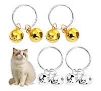 ZGDEIWGF 4 Pièces De Pendentifs À Double Cloche, Cloches pour Animaux De Compagnie, Cloches À Collier Bruyant pour Chats Et Chiens, Trackers pour Animaux De Compagnie, Breloques Porte-Clés
