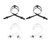 ZGDEIWGF 4 Pièces Sangles De Masque De Plongée, Silicone, Réglable, Blanc Noir, Taille Unique