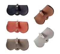 ZGDEIWGF 5 poches pour lunettes de soleil, boîte de protection pour lunettes, pochette en cuir, poche à lunettes résistante aux rayures, poche portable pour lunettes pour l'extérieur, Noir , taille