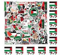 ZGDEIWGF 50 Autocollants Palestiniens, 10 Autocollants De Tatouage Palestiniens, Autocollants De Drapeau, Autocollants De Tatouage Temporaires, Autocollants Décoratifs DIY
