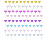 ZGDEIWGF 80 Pièces D'Inserts d'amour À Paillettes, Décorations De Cupcakes en Forme De Cœur À Paillettes, Décorations De Muffins, Décorations De Cœur De Mariage, Inserts De Décoration De Desserts