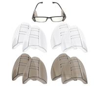 ZGDEIWGF Ailes de lunettes de sécurité 8 pièces, lunettes de Protection des yeux, Pivot de lunettes, protections latérales de lunettes de sécurité