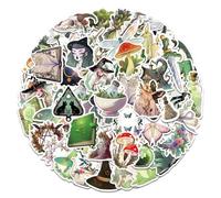 ZGDEIWGF Autocollants De Sorcière De La Forêt, Autocollants Graffiti De Sorcière, Imperméables, Faciles À Poser pour Bagages, Guitare, Ordinateur, 50 Pièces