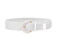 ZGDEIWGF Ceinture en rotin, Blanc, 96 cm, Femme, Tressée, Modèle Classique, Unité unique