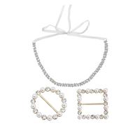 ZGDEIWGF Ceinture en strass 1 pièce, boucle de taille 2 pièces, pour mariées et robes de soirée