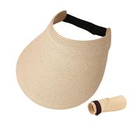 ZGDEIWGF Chapeau de Soleil d'Été pour Femme - Réglable, Extérieur, Beige, S/M