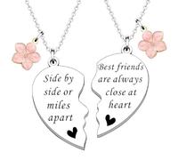 ZGDEIWGF Collier D'Amitié 2 Pièces, Collier Meilleur Ami, Collier Coeur Magnétique, Collier De Couple Romantique, Collier De Remise des Diplômes, Cadeau D'Amitié, Meilleur Ami