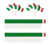 ZGDEIWGF Drapeaux De Cure-Dents Italiens, Mini Drapeaux, Décoration De Fête Italienne, Décoration De Nuit Italienne, Décoration De Table Italienne, 100 Pièces
