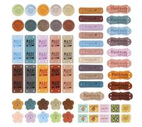ZGDEIWGF Étiquettes Colorées 60 Pièces, Couture D'Étiquettes Faites À La Main, Matériel De Couture Fait À La Main, Étiquettes Décoratives, Accessoires Vestimentaires