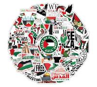ZGDEIWGF Lot de 100 autocollants Palestine, autocollants de décoration de téléphone, autocollants de décoration pour bouteille d'eau, autocollants de scrapbooking, autocollants DIY