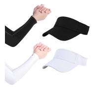 ZGDEIWGF Lot de 2 chapeaux de soleil pour femme, 2 paires de housses de protection solaire, chapeaux d'été pour femmes, chapeaux de course pour femmes, chapeaux de tennis pour homme, chapeaux