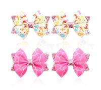 ZGDEIWGF Lot de 2 pinces à cheveux numériques, 2 pinces à cheveux colorées, accessoires de cheveux numériques, accessoires de cheveux pour enfants, pinces à cheveux en nœud, jolies barrettes à cheveux