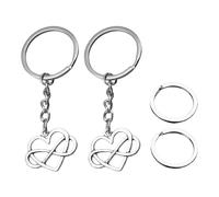 ZGDEIWGF Lot de 2 porte-clés en forme de cœur de pêche, 2 porte-clés plats, cadeaux pour amis, porte-clés d'amour pour femme, porte-clés créatif, argenté, taille unique