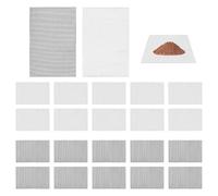 ZGDEIWGF Lot de 20 filets rectangulaires pour pot de fleurs, trous de fond, drainage, filets de pots de fleurs, filets de bonsaï, filets de drainage pour bonsaï, filets de drainage