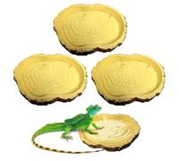 ZGDEIWGF Lot de 3 gamelles pour reptiles pour animaux de compagnie, accessoires pour reptiles, accessoires d'alimentation pour animaux de compagnie