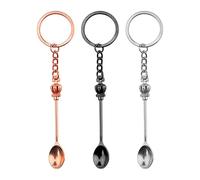 ZGDEIWGF Lot de 3 porte-clés cuillères à café, mini cuillère, bijoux de sac à dos, pendentif de sac à dos