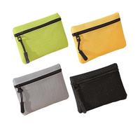 ZGDEIWGF Lot de 4 petits porte-monnaie pour femme, porte-monnaie pour homme, porte-monnaie portable, portefeuille de voyage, gris, Taille unique, Moderne