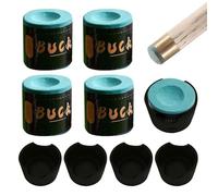 ZGDEIWGF Lot de 4 poudres astucieuses vert foncé, 4 boîtes de poudre astucieuse, craie de queue de billard, accessoires de table de billard, craie de piscine, craie de queue de billard