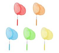 ZGDEIWGF Lot De 5 Filets De Pêche Rétractables, Filet De Pêche Coloré pour Enfants, Filet À Papillons Rétractable en Acier Inoxydable, Filet De Capture D'Insectes D'Extérieur, Filet D'Étang De Jardin