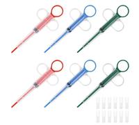 ZGDEIWGF Lot De 6 Mangeoires De Médicaments pour Animaux De Compagnie, Distributeur De Comprimés À Seringue, Distributeur De Médicaments Solides Et Liquides, Fournitures pour Petits Animaux
