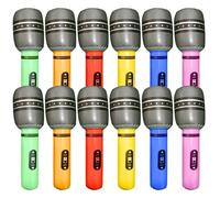 ZGDEIWGF Microphone Gonflable 12 Pièces, Accessoires De Fête Gonflables, Accessoires De Performance, Fournitures De Décoration De Fête, Ensemble De Microphone Gonflable