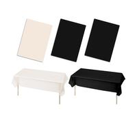 ZGDEIWGF Nappes en Plastique 3 pièces, nappes imperméables et résistantes à l'huile, nappes de Couleur Unie, Articles de fête, décorations de fête, décorations de Table, Accessoires de Meubles