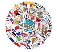 ZGDEIWGF Pack De 100 Autocollants Thème Paris, France, Autocollants Muraux De Dessins Animés Extérieurs, Autocollants Colorés, Autocollants Imperméables, Cahiers Et Ordinateurs