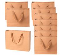 ZGDEIWGF Paquet De 10 Sacs Cadeaux en Papier Kraft, Faveur de Fête, Sacs Fourre-Tout Multifonctionnels