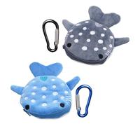 ZGDEIWGF Porte-Monnaie Pour Femme 2 Pièces, 2 Mousquetons, Porte-Monnaie Portable, Sac De Rangement Pour Pièces De Monnaie, Portefeuille Bébé Requin