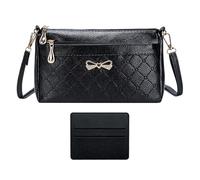 ZGDEIWGF Sac à Main Multipoches avec Porte-Cartes, Bandoulière Réglable, Style Rétro, Fermeture Zippée, Petit Carré en Cuir Souple Imperméable