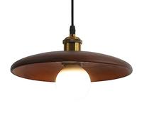 ZGDHWCR Lampe à Suspension en Bois de Style Japonais, Abat-Jour Suspendu créatif en Forme de Chapeau, Lustre à Une tête de Source de lumière E27, luminaires de décoration de Porche de Balcon