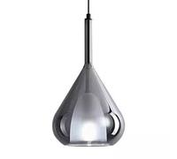 ZGDHWCR Lampe suspendue à tête unique G9 source lumineuse, suspension de style nordique, abat-jour de lustre en verre en forme de goutte d’eau personnalisé, luminaires décoratifs de restaurant de balc