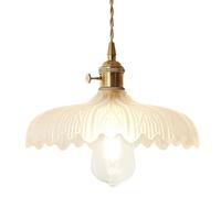ZGDHWCR Lustre de Style Nordique, Abat-Jour créatif en Verre en Forme de Chapeau, Lampe Suspendue au Plafond, vis E27 à Une tête, luminaires de décoration pour Balcon, Restaurant