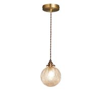 ZGDHWCR Suspension circulaire créative en verre, douille E27, lustre de style industriel moderne, luminaires décoratifs pour chambre, salle à manger ou bar