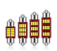 ZGDUGFU 4 pièces Canbus 36mm C5W ampoule numéro de lampe plaque d'immatriculation lumière adaptée for Mercedes Benz W169 W203 W208 W209 W210 W211 W212 6000K blanc (Color : 39mm)