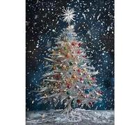 ZGDYi Diamond Painting Noël Arbre 5D,Kit Complet Adulte Peinture Diamant & Enfant Débutants,Broderie Diamant DIY Tableau Décoratif d’Hiver,Strass Rond Décoration Murale Christmas Diamond Art 30x40cm