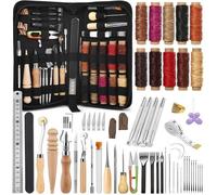 ZGEER 60 outils de travail du cuir Kit de couture en cuir Outils de bricolage coudre