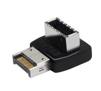 Zgehnao Adaptateur USB 3.1 type E coudé de direction à 90 degrés vertical type E pour cartes mères d'ordinateur PH74A/PH74B