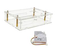 Zgehnao Boîtier en acrylique pour carte Banana PiR4 Coque transparente et ventilateur de refroidissement GPU 3D intégré