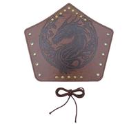 Zgehnao Bracelet, 1 paire de protège-bras de soldat avec motif en relief, bracelets médiévaux pour carnavals, bracelets en polyuréthane avec rivets en alliage