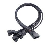 Zgehnao Câble adaptateur répartiteur pour ventilateur de refroidissement IDE Molex vers 4 ports 3 broches/4 broches 27 cm