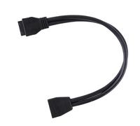 Zgehnao Câble d'extension USB 3.0 pour carte mère 20 broches vers châssis 19 broches USB 3.0 mâle femelle câble convertisseur extrémité droite